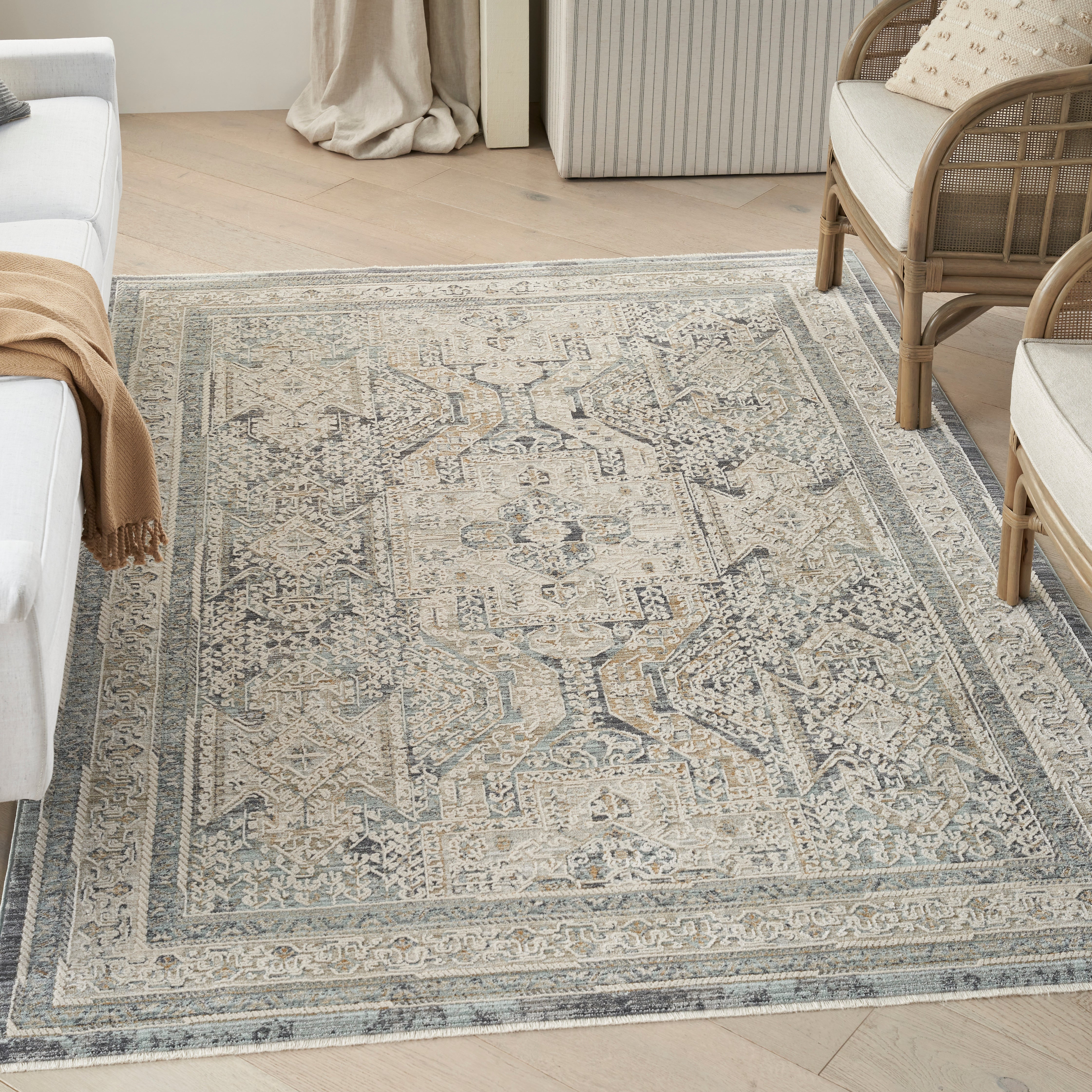 Nourison Lynx LNX01 Ivory Charcoal Rug